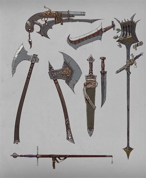 Pin on weapons: blades / hammers