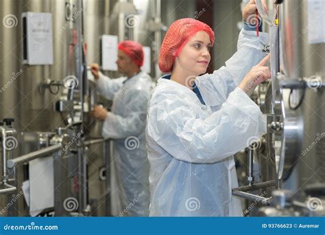 Worker Checking Vat for Making Wine Stock Image - Image of aging, food ...