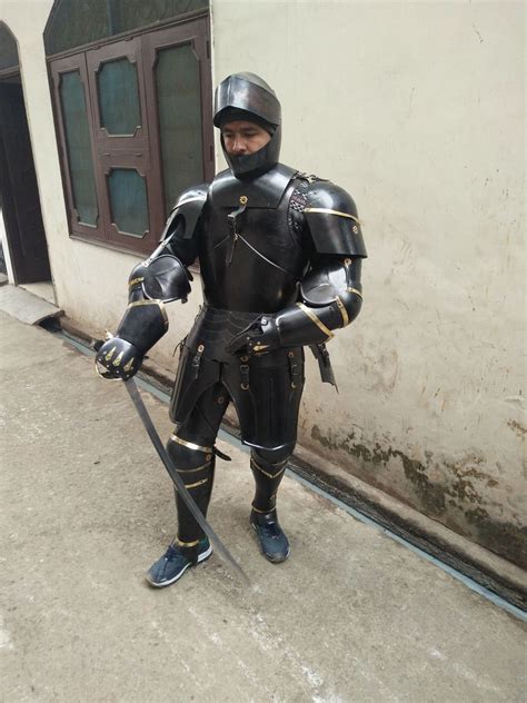 Combat Full Body Armour Black Knight Wearable Medieval Knight Suit of Armor - Etsy UK