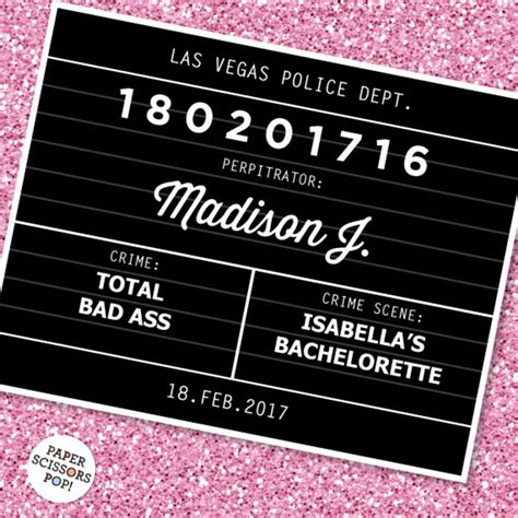 Bachelorette Mugshot Sign Editable Mughot Sign Printable | Etsy