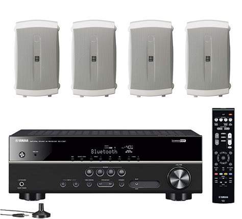 Yamaha 5.1-Channel Wireless Bluetooth 4K A/V Home Theater Receiver + Yamaha Natural Sound 2-Way ...