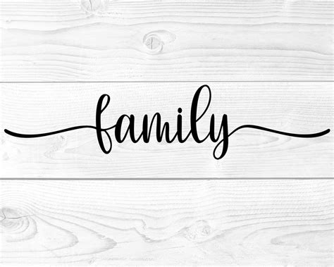 Family Script Svg, Family Word Art, Family Sign Svg, Digital Download Cut Files, Formats Svg Dxf ...