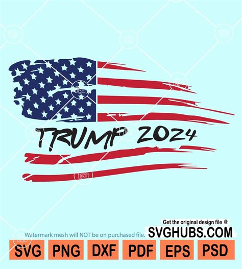 Trump 2024 flag svg, Trump Flag Svg, Trump 2024 SVG, America Flag Svg