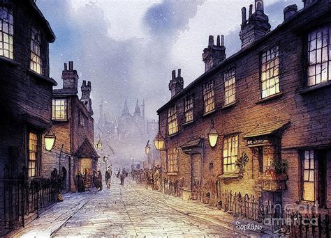 Victorian Streets Painting by Michael Soprano | Pixels