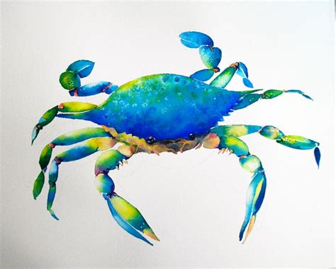 blue crab | watercolor | By: Melanie's Art | Flickr - Photo Sharing!