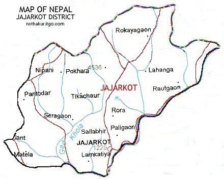 Map of Jajarkot, Nepal