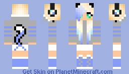 Blue cat girl Minecraft Skin