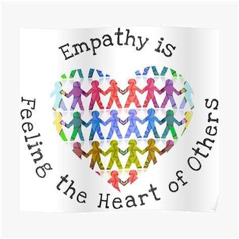 "Empathy is feeling the heart of others" Poster for Sale by Kharts ...