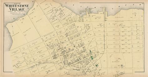 "A Reproduction Map of Whitestone Village, Flushing, New York, from a Atlas of Long Island, New ...