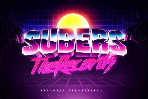 Vaporwave Text and Logo Effect Vol.3 PSD Template | Hyperpix