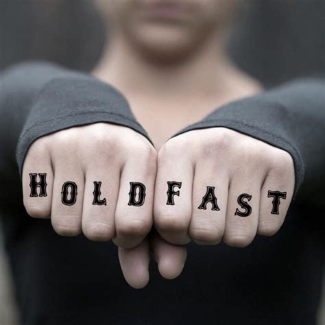 Hold Fast Temporary Tattoo Sticker - OhMyTat