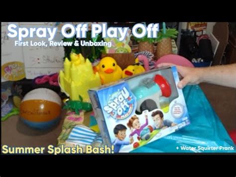 WATER GUN PRANK!• + Spray Off Play Off First Look, Review & Unboxing• Summer Splash Bash!! - YouTube