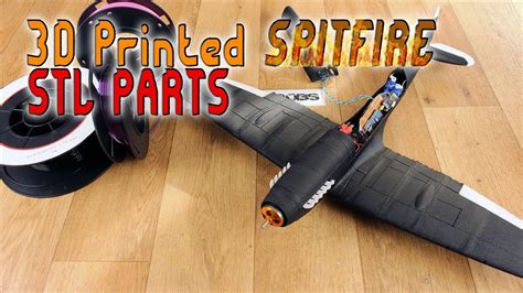 3D printed Spitfire RC plane body - FREE STL parts - YouTube