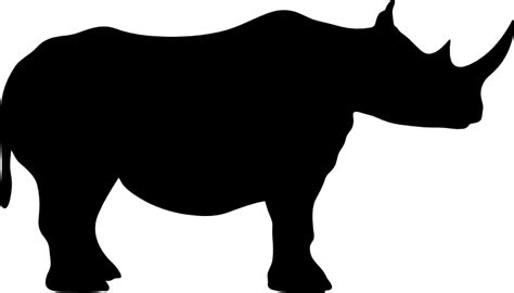 Rhino Silhouette, Rhinoceros, Animal Free Svg File - SVG Heart