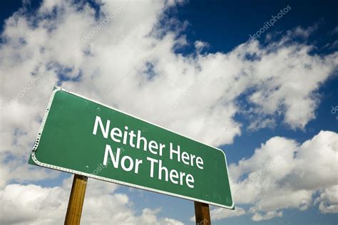 Neither Here Nor There Road Sign — Stock Photo © Feverpitch #2328799