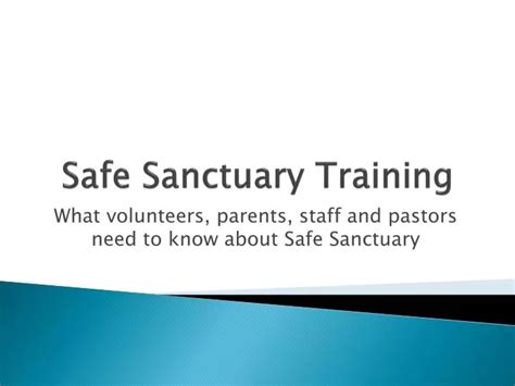 PPT - Safe Sanctuary Training PowerPoint Presentation, free download ...