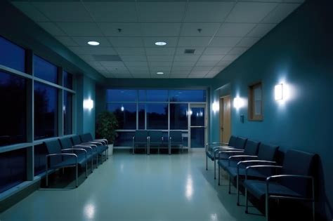 Premium AI Image | empty hospital waiting area night view professional ...