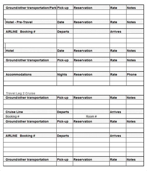 11+ Cruise Itinerary Template - Word, PDF | Free & Premium Templates