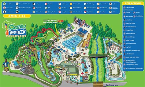 Ocean Breeze Waterpark Map and Brochure (2001 - 2023) | ThemeParkBrochures.net