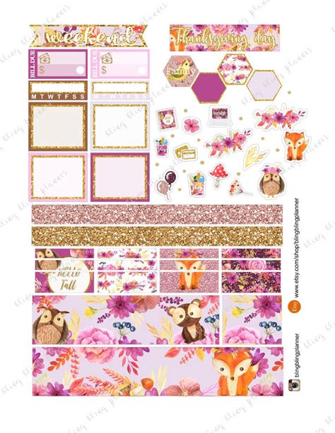 FOX PLANNER Happy Planner STICKERS Happy Planner Fall - Etsy