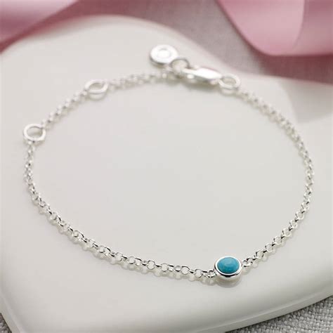 december turquoise birthstone bracelet by molly brown london | notonthehighstreet.com