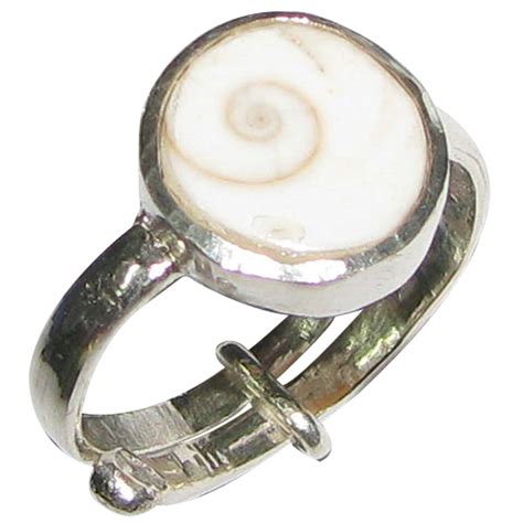 BalaBakthi: Gomti Chakra Silver Ring - A1814