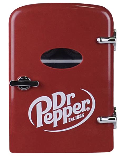 Dr Pepper Portable 6-can Mini Fridge, MIS135DRP, Burgundy - Walmart.com - Walmart.com