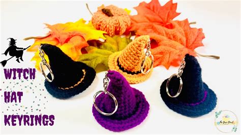 Crochet Witch Hat Keyrings | Witch Hat Tutorial - YouTube