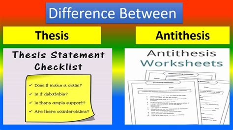 Difference Between Thesis and Antithesis - YouTube