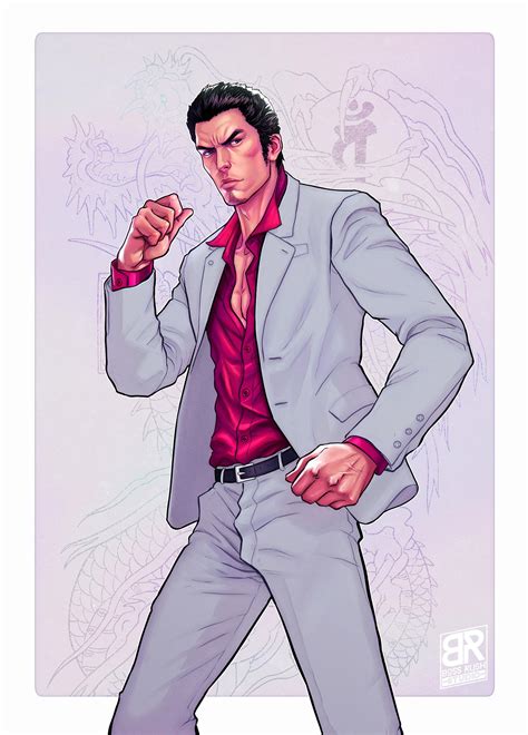 [Fan Art] My first proper bit of Yakuza fan art. Had to start with Kiryu. : r/yakuzagames