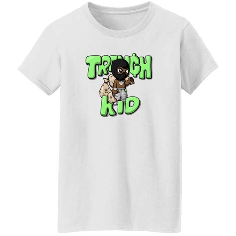 Lil Tjay Merch Trench Kid Black Mask Tee Shirt - Briotee