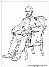 Lee Robert Drawing Easy Coloring Pages General Cw Portrait Template  sketch template