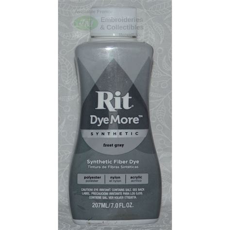 RIT Liquid Synthetic Fabric Dye More Synthetic, 207ml FROST GREY