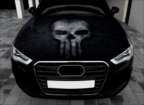 Skull Car Hood Wrap Full Color Vinyl Decal Skeleton Sticker 5 - Etsy