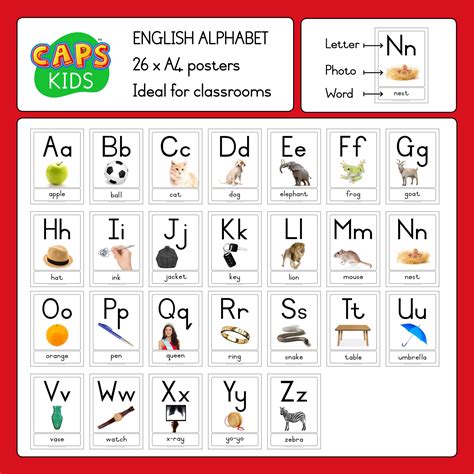 English Alphabet Chart Printable