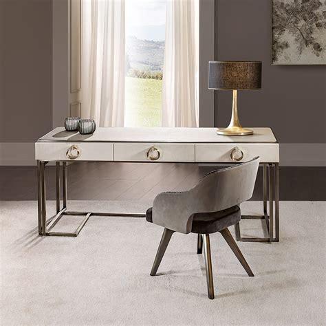 Luxury Italian Mother Of Pearl Writing Desk - Juliettes Interiors