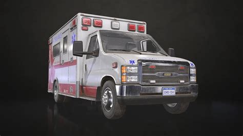 Ambulance Type 3 - Low Poly - FlippedNormals