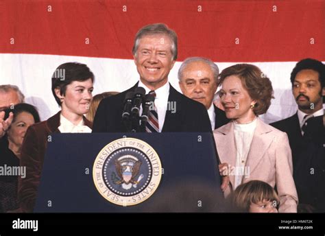 United States President Jimmy Carter makes remarks conceding the election to Republican Ronald ...