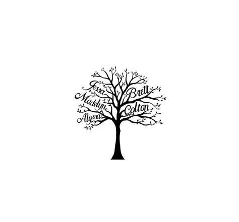 custom family tree with names temporary tattoo by pepperink | Tree tattoo small, Family tree ...