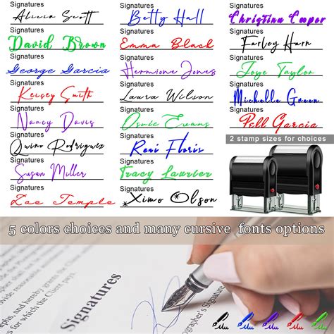 Buy Bertiveny Personalized Signature Stamps for Signing Name Custom ...