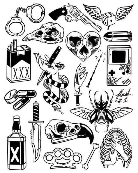 Printable Tattoo Flash Sheets