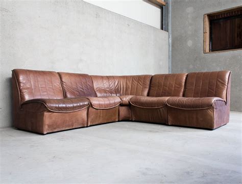 Modular Sofa in Cognac Brown Leather | #95869