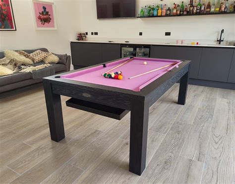 Signature Chester Black Solid Wood Pool Dining Table: 6ft, 7ft | Free Delivery & Installation