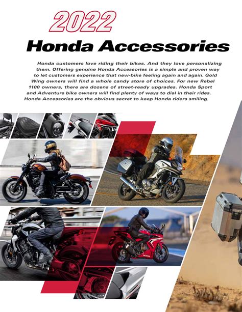 2022 Honda Motorcycle Accessories Catalog