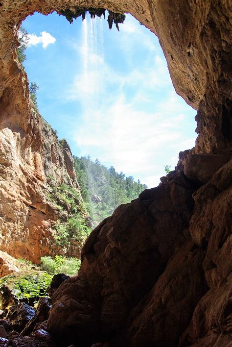 Tonto Natural Bridge under the waterfall | azstateparks.com/… | Flickr