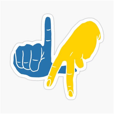 "LA Hand Sign" Sticker for Sale by smstickersx | Redbubble