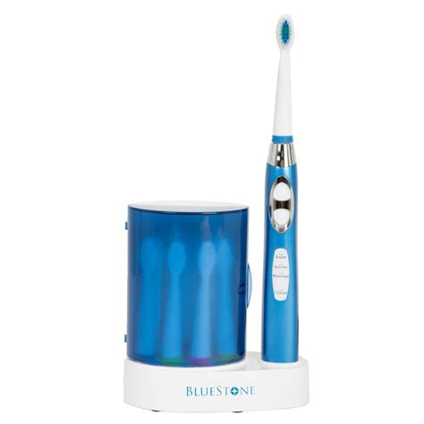 Bluestone Rechargeable Sonic Toothbrush with UV Sanitizer and 12 Heads ...