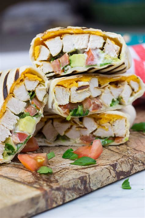 Healthy Chicken Avocado Wraps | Recipe | Avocado wrap recipes, Chicken ...