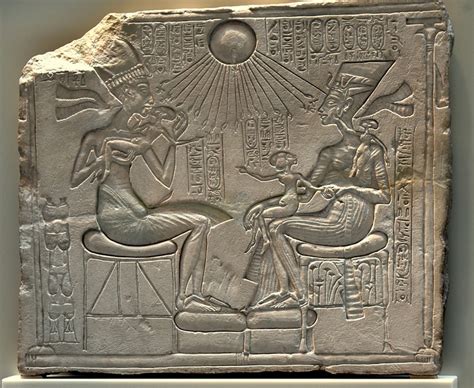 Akhenaten, Nefertiti, & Their Three Daughters (Illustration) - World History Encyclopedia