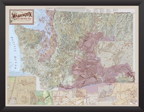 Washington State Wine Regions Map – Framed - VinMaps